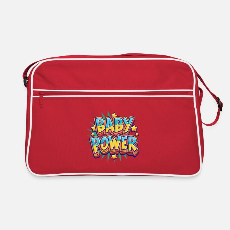 Conception de style bande dessinée Baby Power Sac Retro