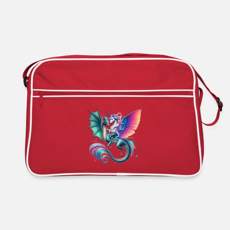 Regenbogen Drachen EInhorn Fusion Retro Tasche
