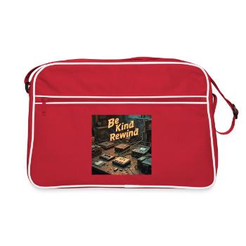 Soyez gentils : Rembobinage Technologie rétro néon - Sac Retro - rouge/blanc - Devant