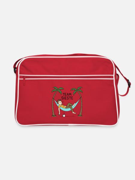 Team Sieste - Hamac & Farniente - Sac Retro - rouge/blanc - Devant
