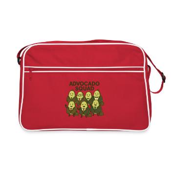 Avocado Squad – Des avocats qui ont du mordant - Sac Retro - rouge/blanc - Devant
