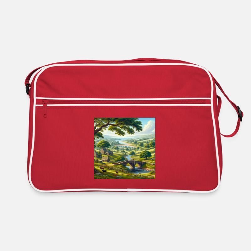 Lebendige Naturansicht Retro Tasche