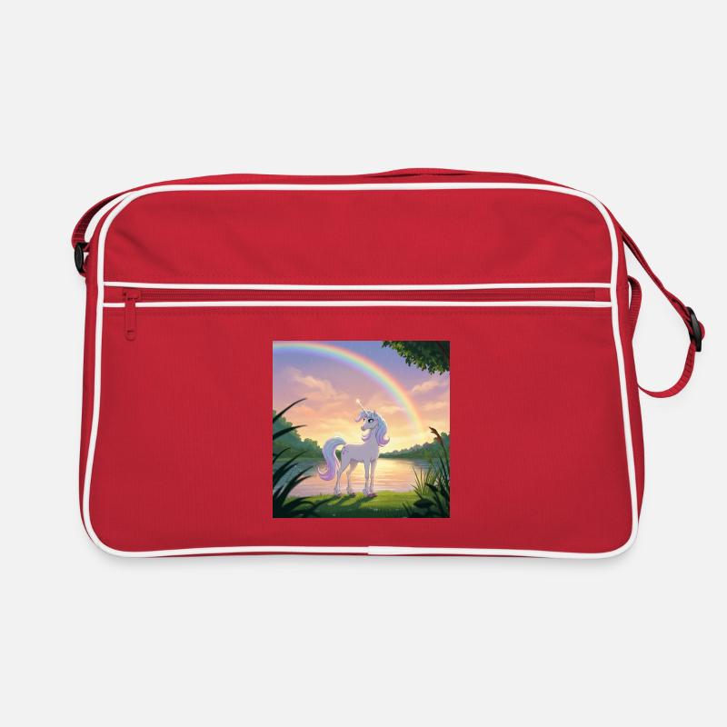 Licorne sous l’arc-en-ciel Sac Retro