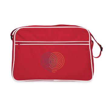 Interférence concentrique – Conception physique - Sac Retro - rouge/blanc - Devant