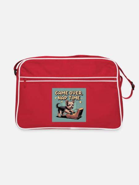 Dog and Console: Virtual Gameplay - Retro Bag - red/white - Front