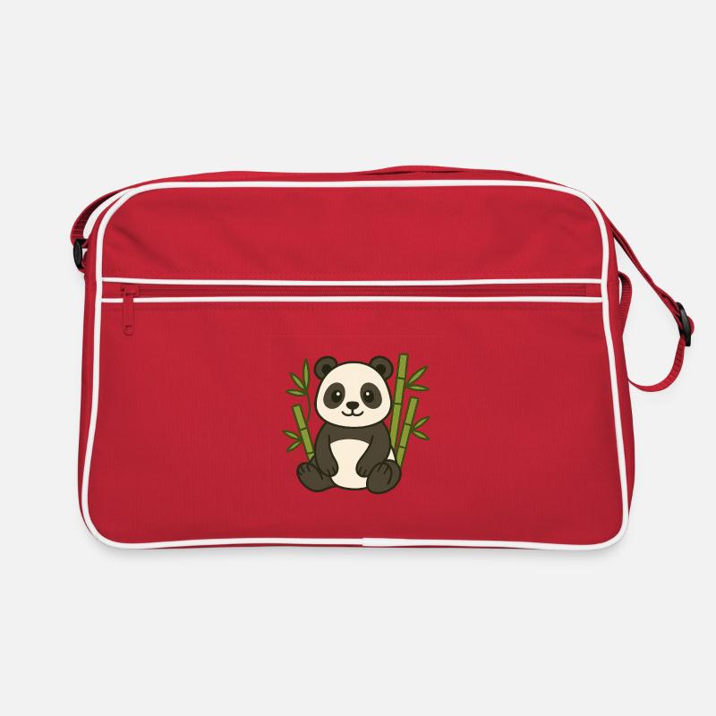 Panda in the bamboo forest Retro Bag