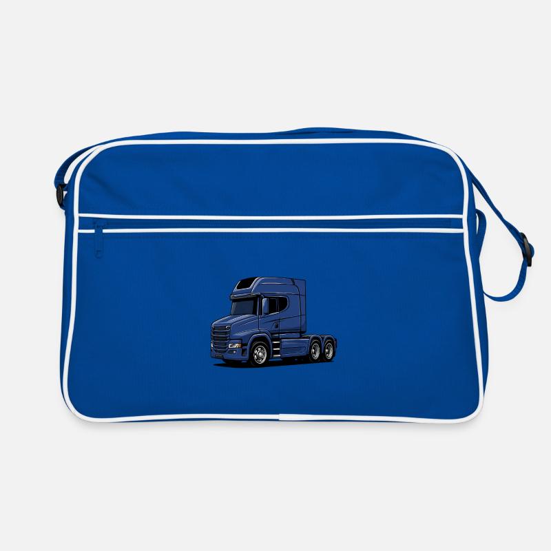 Blauer LKW Stil Illustration Retro Tasche