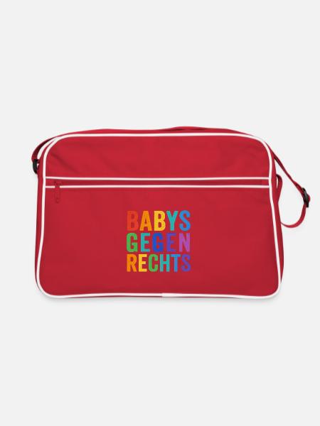 Colourful commitment to diversity - Retro Bag - red/white - Front