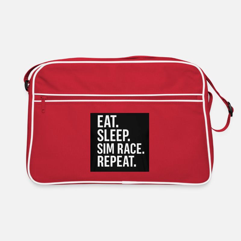 EAT.SLEEP.SIM RACE.REPEAT Retro Tasche