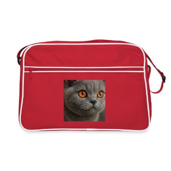 Detailed cat eye design - Retro Bag - red/white - Front