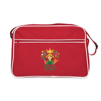 Reine du jardin - Sac Retro - rouge/blanc - Devant