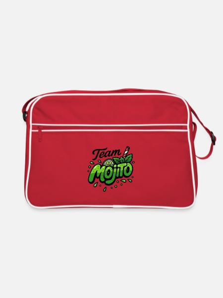 Team Mojito - Retro Tasche - Rot/Weiß - Vorne