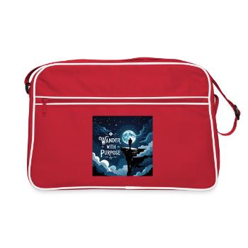 Hike with purpose Night motifs - Retro Bag - red/white - Front