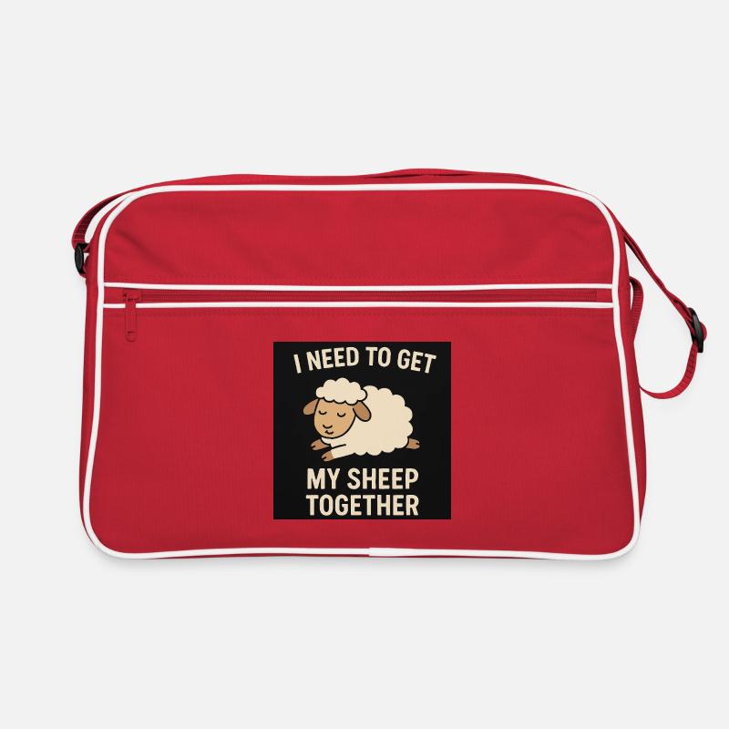 Schäfchen Zusammenbringen Spruch Retro Tasche