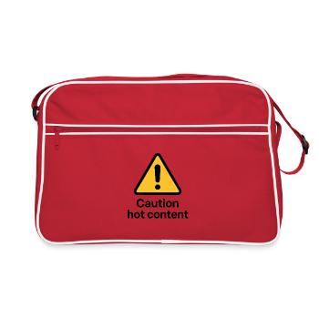 Avertissement de contenu chaud - Sac Retro - rouge/blanc - Devant
