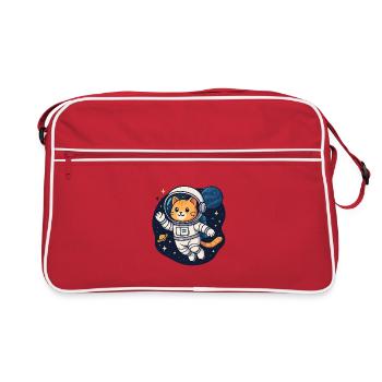 Space Cat Adventure – Chemise d’astronaute kawaii - Sac Retro - rouge/blanc - Devant