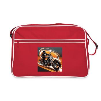 Motards en dynamique - Style - Biker Art Design - Sac Retro - rouge/blanc - Devant