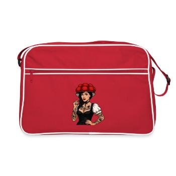 Bollenhut Tattoo Girl Black Forest Freiburg Home - Retro Bag - red/white - Front
