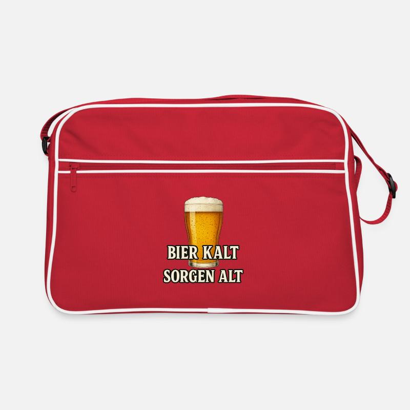 Kühles Bier Zitat Design Retro Tasche