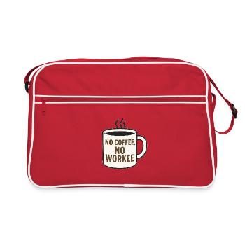 Tasse à café humoristique avec slogan - Sac Retro - rouge/blanc - Devant