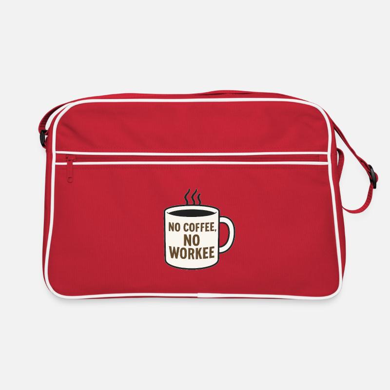 Humorvolle Kaffeetasse mit Spruch Retro Tasche