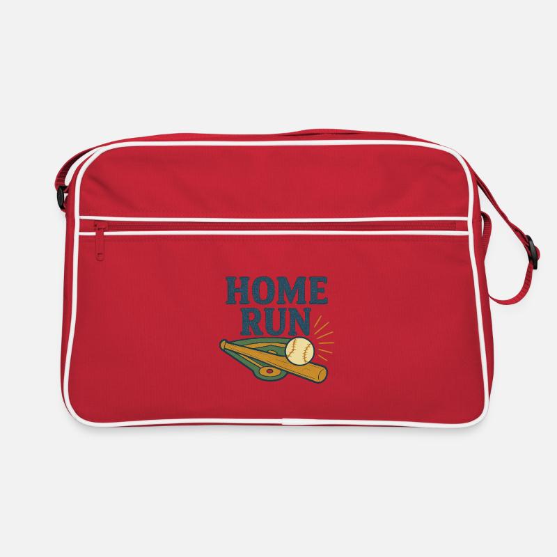 Home Run Baseball Design Retro Bag