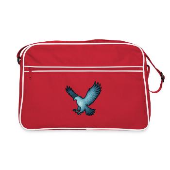Seelentier und Wächterwesen: Adler - Retro Tasche - Rot/Weiß - Vorne