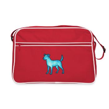 Seelentier und Wächterwesen: Terrier - Retro Tasche - Rot/Weiß - Vorne