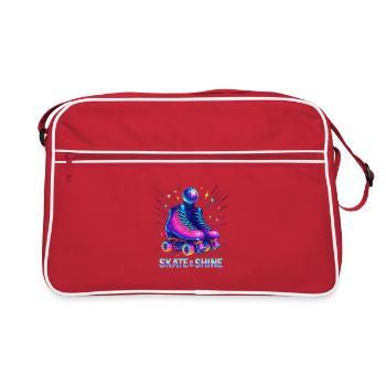 Style roller derby néon - Sac Retro - rouge/blanc - Devant