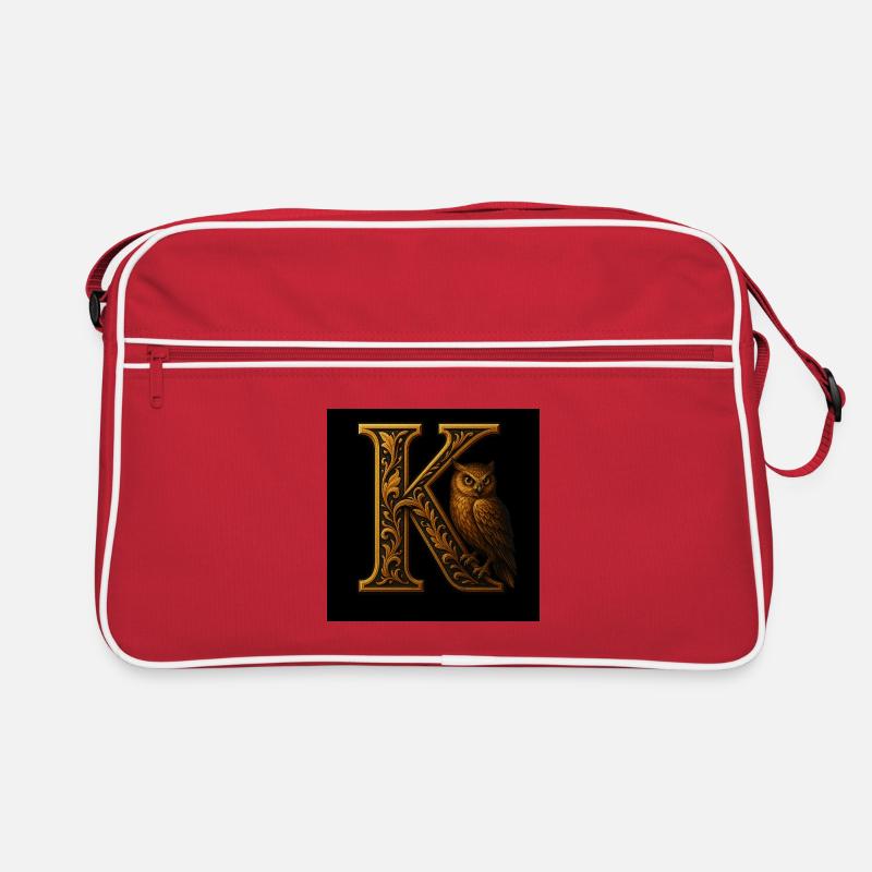 K – Magisches Ornament mit Eule Retro Tasche