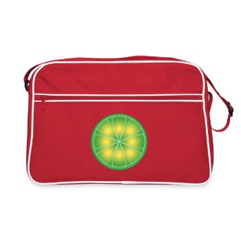 LimeWire old - Shirtdesign Unisex - Retro Tasche - Rot/Weiß - Vorne