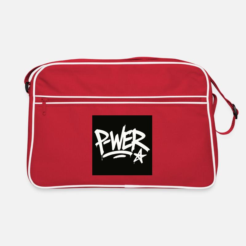 Graffiti-Stil Power-Text-Design Retro Tasche