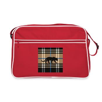 VisionWear Exclusive Plaid Pattern – Modern Street - Retro Bag - red/white - Front