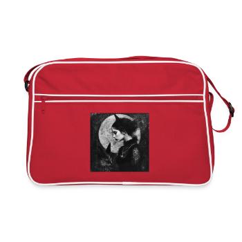Chat de nuit et fille démone - Sac Retro - rouge/blanc - Devant