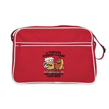 Beer and hot dog - Retro Bag - red/white - Front