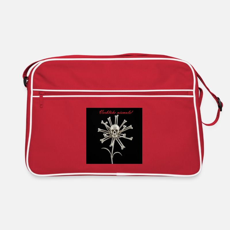 Lace décor with skull and bones Retro Bag