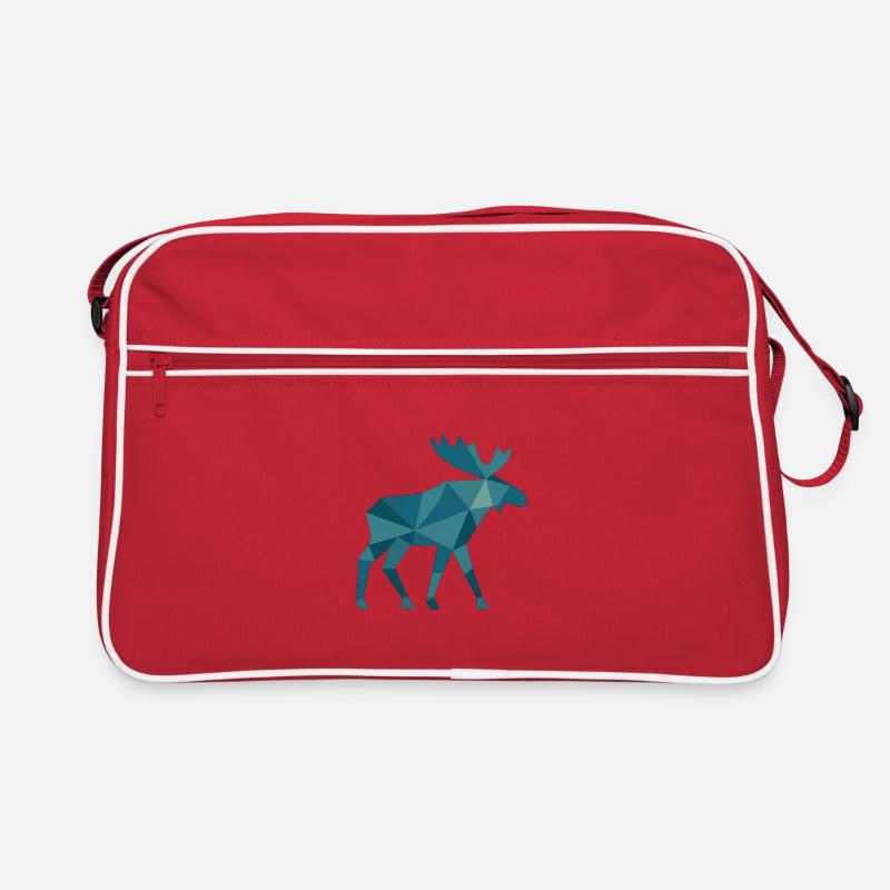 Geometric moose in polygon style Retro Bag