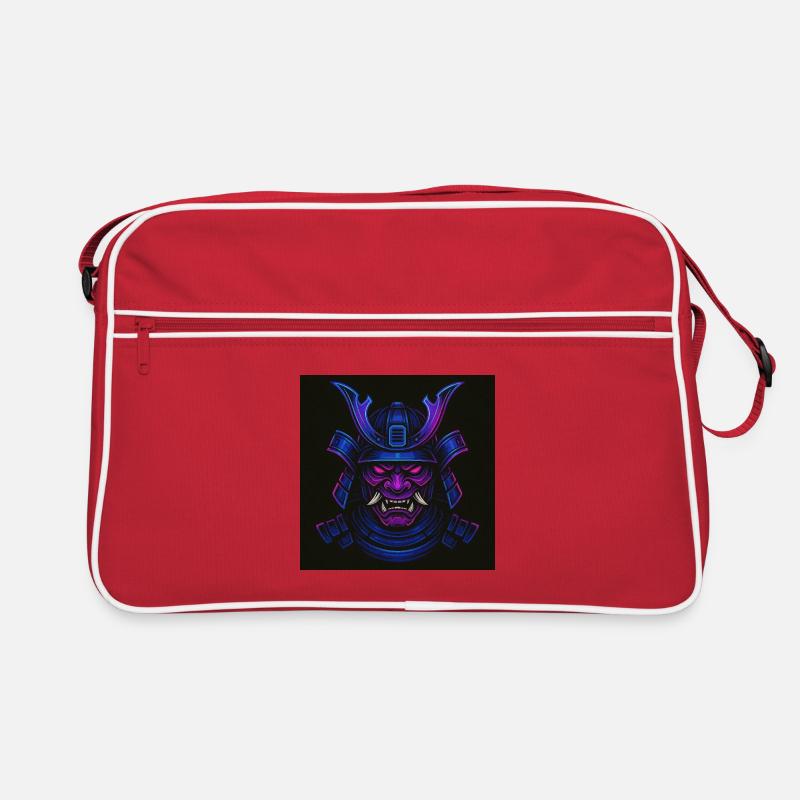 Neon Samurai Mask Retro Bag