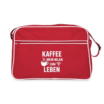 Coffee Wi-Fi to live - Retro Bag - red/white - Front