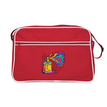 Neon Parfüm Farbexplosion - Retro Tasche - Rot/Weiß - Vorne