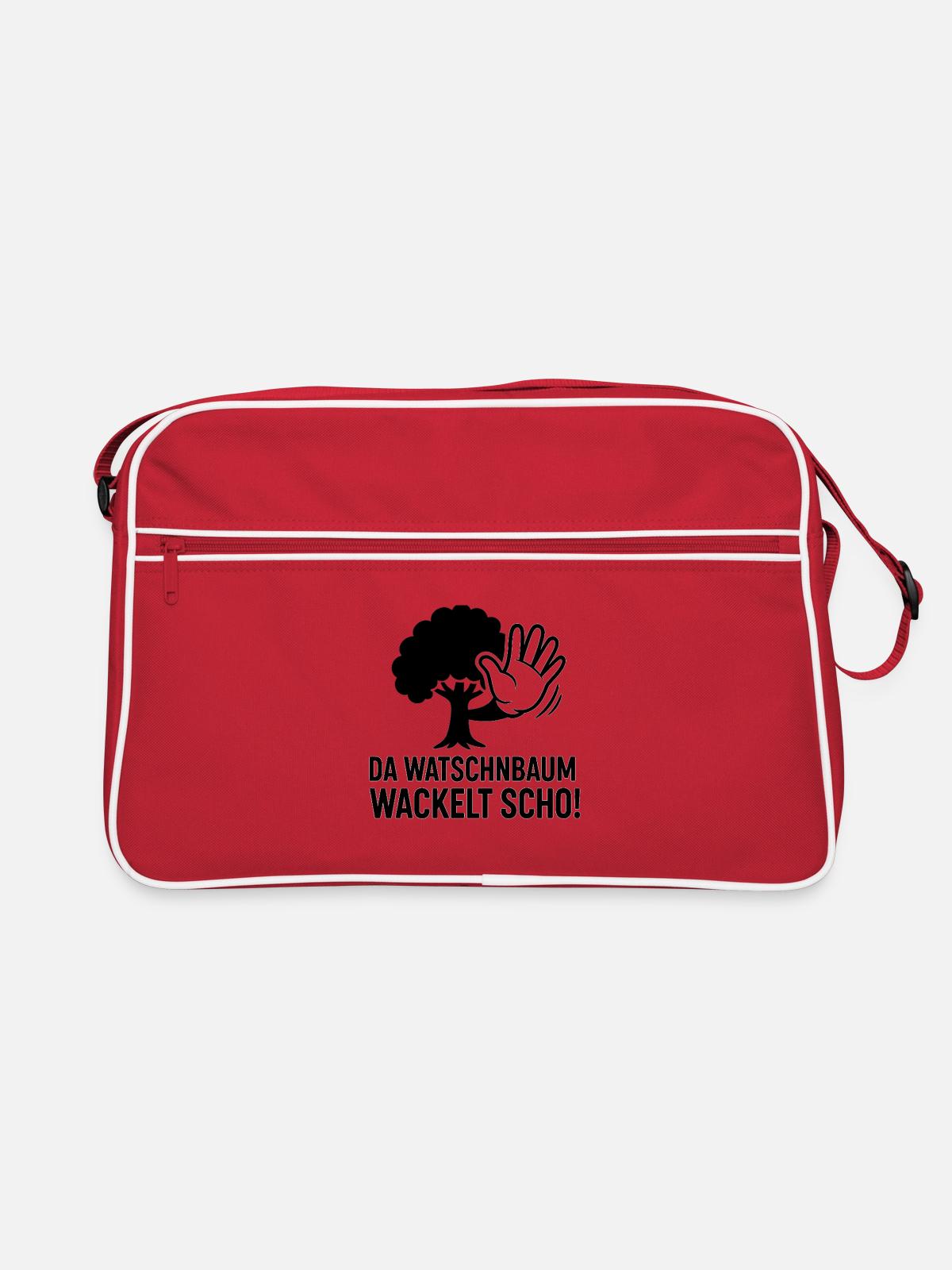 Waddle tree wobbles beautifully - Retro Bag - red/white - Front