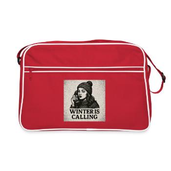 Winter is calling - Retro Bag - red/white - Front