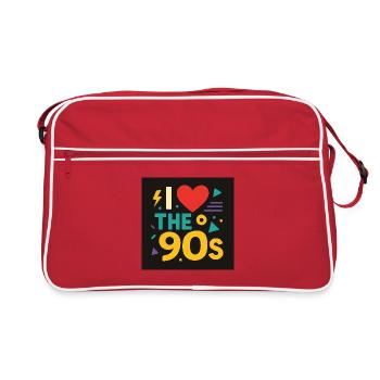 I Love The 90s Neon Retro - Retro Bag - red/white - Front