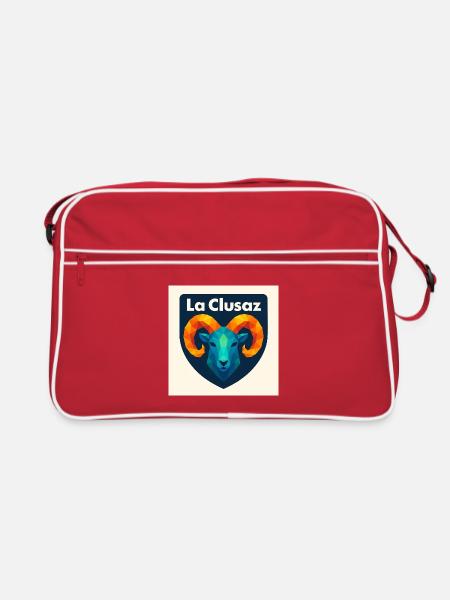 La Clusaz Geometric Ram Crest - Sac Retro - rouge/blanc - Devant