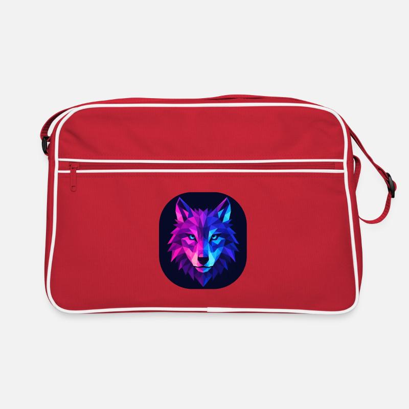 Lupus Wolf Neon Geomuster Retro Tasche