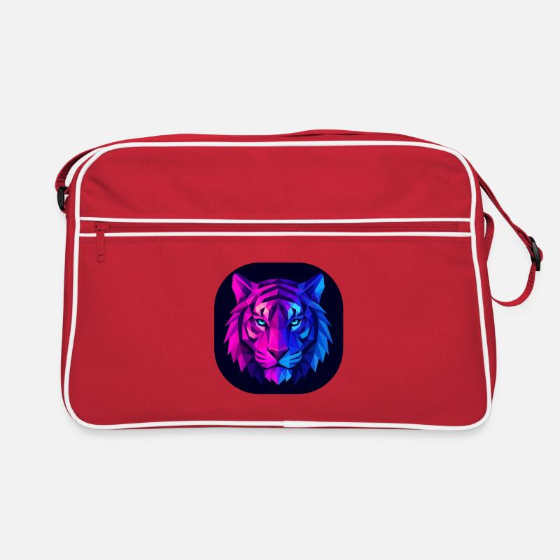 Neon Polygon Tiger : Magenta à Bleu Sac Retro
