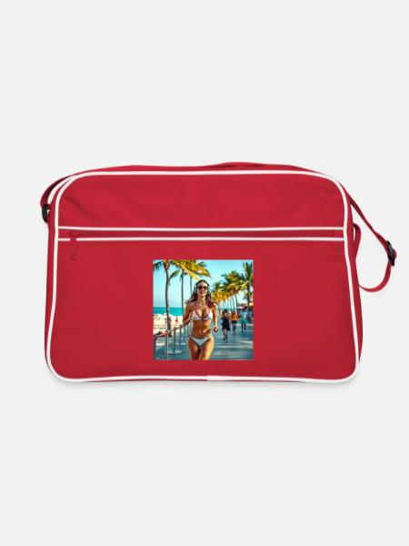 Sunny Beach Fitness Run - Retro Bag - red/white - Front