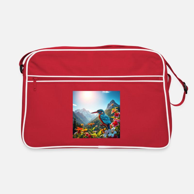 Les martin-pêcheurs dans le paradis fleuri Sac Retro