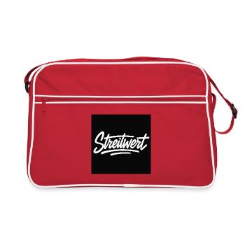 Logo Contested Script Noir - Sac Retro - rouge/blanc - Devant
