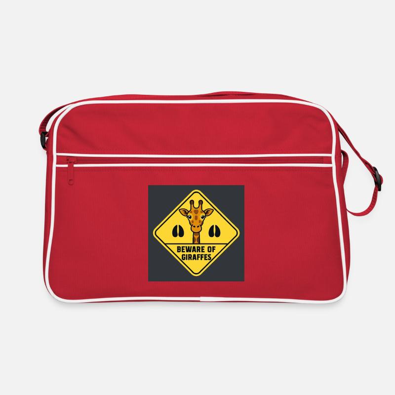 Giraffe Warning Sign Retro Bag